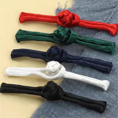 Embroidered Satin Cheongsam Button Accent Spring Summer Handmade Chinese Button