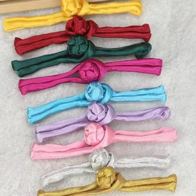 Embroidered Satin Cheongsam Button Accent Spring Summer Handmade Chinese Button
